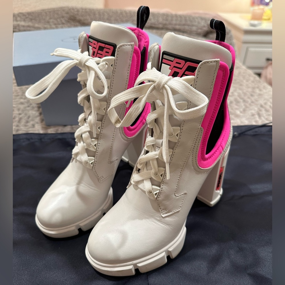 Women’s Prada boots white size 7.5